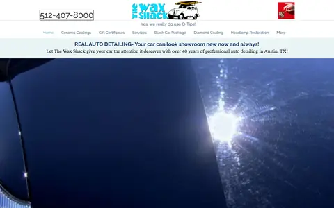 Their site today: the same business's current homepage.